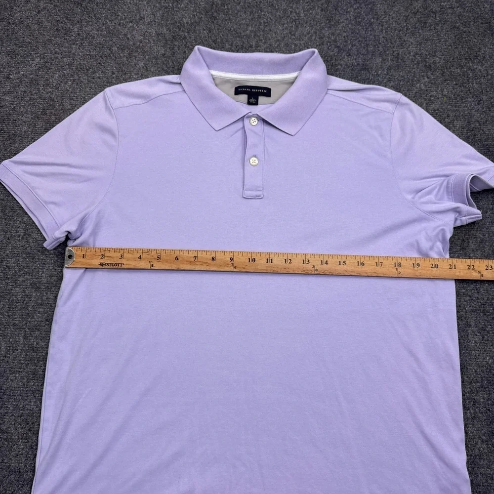 Banana Republic Polo Shirt Mens Size Large Pastel Purple Casual Cotton Essential